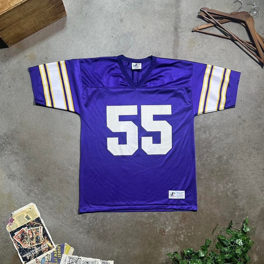 Vintage 90s Logo Athletic Minnesota Vikings Jack Del Rio Jersey Mens Large NFL